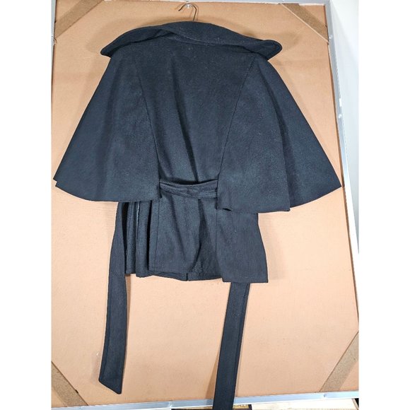 Dots Black Coat/ Jacket Tied And Button up Flaring Sleeves Women Size 2X - Picture 4 of 6